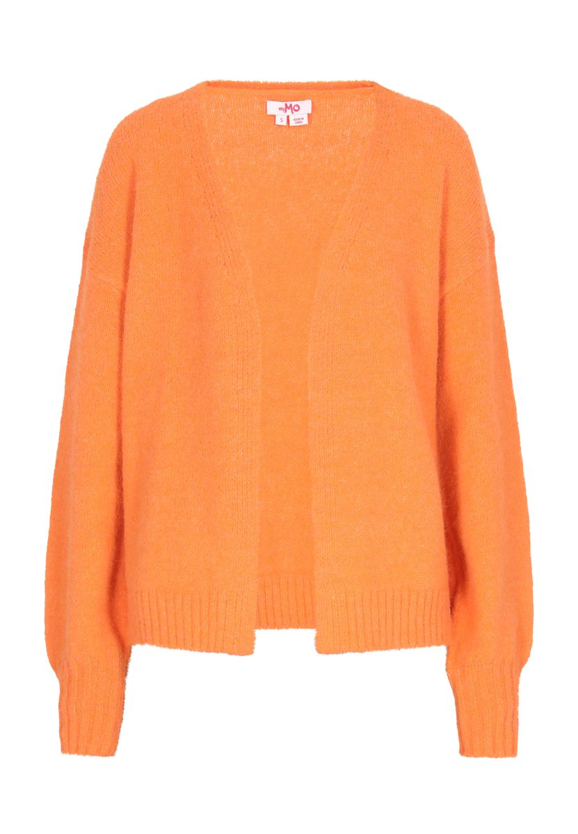 Übergroße flauschige offene Strickjacke