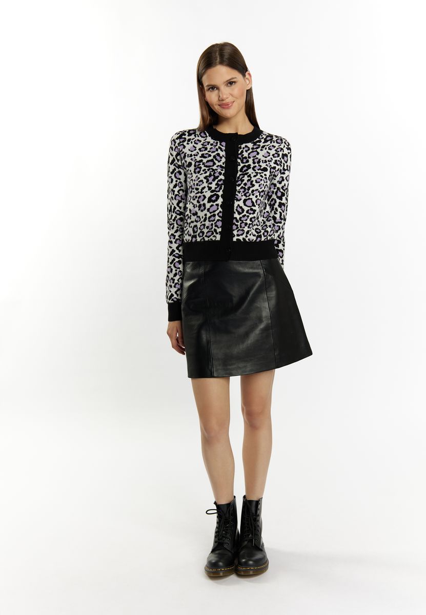 Strickjacke mit Leopardenmuster