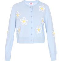 Cardigan mit Gänseblümchen-Stickerei