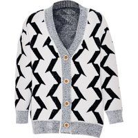 Oversized-Strickjacke mit geometrischem Muster