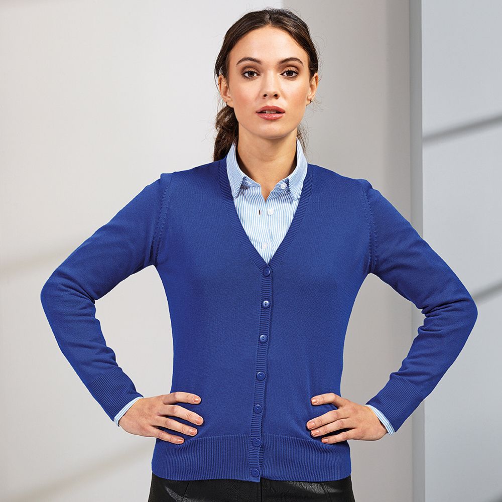 V-Ausschnitt Strickjacke mit Knöpfen