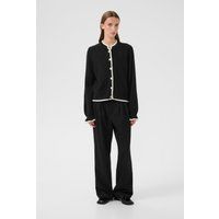 Cardigan mit Kontrastpaspel und Knöpfen
