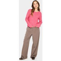 Weiche Strickjacke mit Rundhalsausschnitt