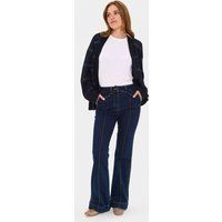 Lockerer Cardigan mit Pailletten-Streifen