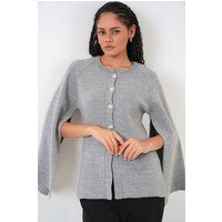 Cardigan mit Cape-Ärmeln und Knöpfen