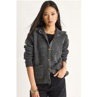 Strukturierte Strickjacke mit Kragen