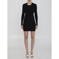 Rippstrick-Minikleid mit verkürztem Cardigan
