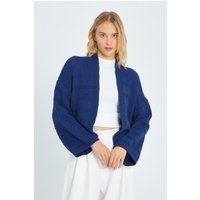 Kurzer Cardigan mit Strukturmuster
