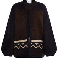 Boho-Strickcardigan mit grafischem Muster