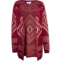 Offener Cardigan mit Ethno-Muster