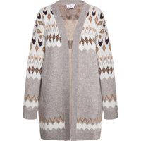 Strickcardigan mit Norweger-Muster