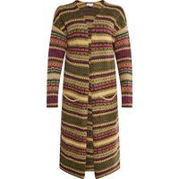 Langer Cardigan mit Norwegermuster
