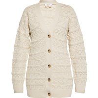 Strukturierte Strickjacke mit Lochmuster-Details