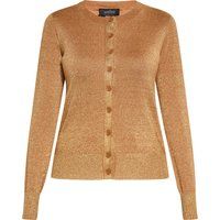 Klassische Strickjacke mit Metallic-Glanz
