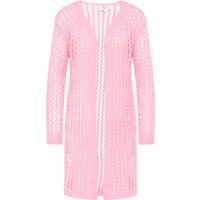 Luftiger langer Cardigan in Häkeloptik