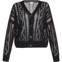 Zarte Strickjacke mit V-Ausschnitt