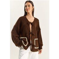 Oversized Strickcardigan mit Taschen-Akzenten