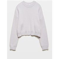 Lockerer Rundhals-Strickpullover