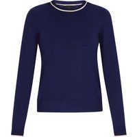 Langarmpullover mit Kontrastbesatz