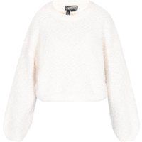 Kuscheliger Bouclé-Pullover mit Laternenärmeln