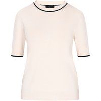 Kurzarm-Stricktop mit Kontrastbesatz