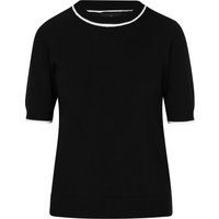 Kurzarm-Stricktop mit Kontrastbesatz