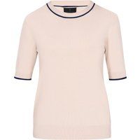 Kurzarm-Stricktop mit Kontrastpaspelierung