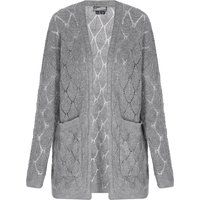 Lockere Pointelle-Strickjacke mit Lochmuster