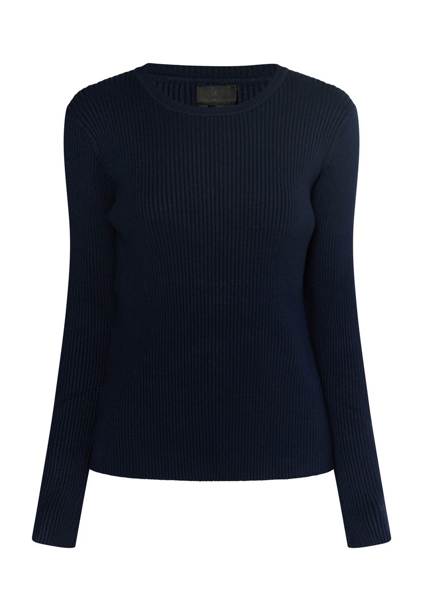 Schmal geschnittener Rippstrick-Pullover