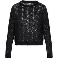 Luftiger Ajour-Strickpullover im Cropped-Stil