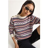 Strickpullover mit Ethno-Muster