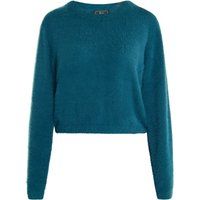 Flauschiger Strickpullover in Kurzform