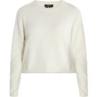 Flauschiger Rundhals-Strickpullover