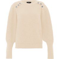 Gerippter Pullover mit Schulterknöpfen