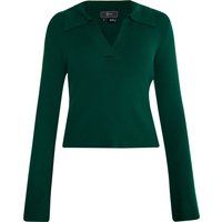 Eleganter gerippter Polokragen Pullover