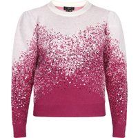 Schimmernder Ombré-Strickpullover mit Pailletten