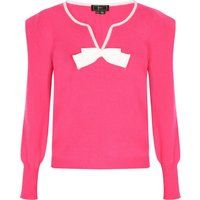 Eleganter Strickpullover mit Schleifendetail