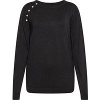 Feinstrickpullover mit Perlenknöpfen