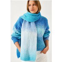 Gerippter Strickpullover mit Farbverlauf