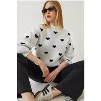 Relaxed-Fit-Pullover mit Herzmotiv