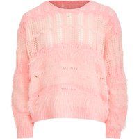Strukturierter Strickpullover im Patchwork-Look