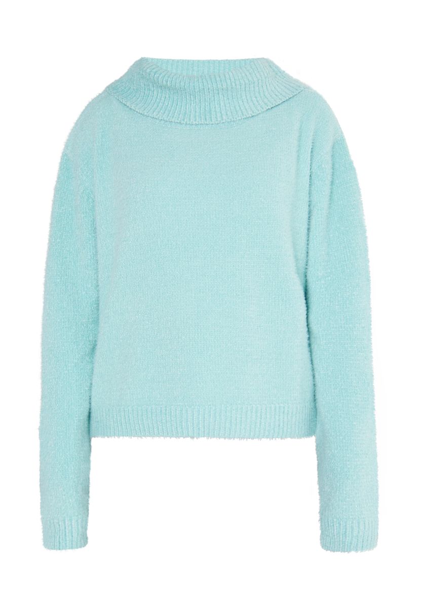 Kuscheliger Chenille-Pullover mit Rollkragen