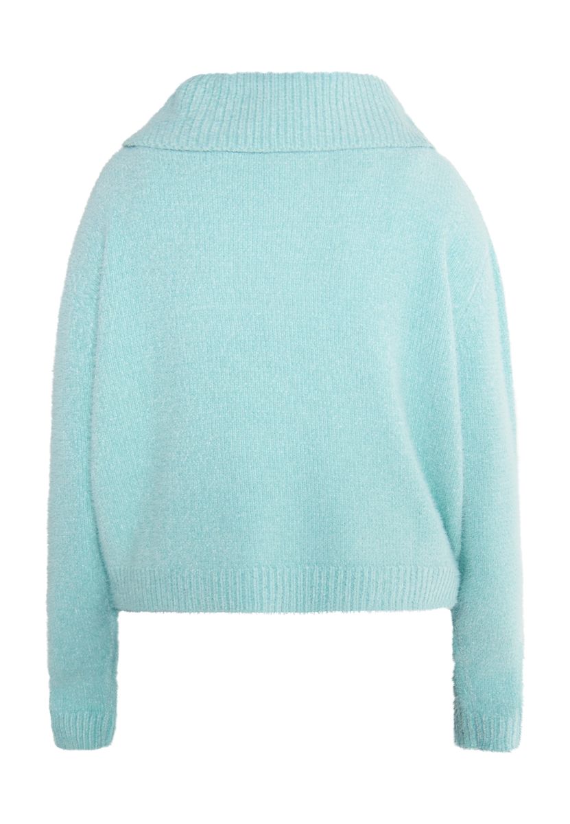 Kuscheliger Chenille-Pullover mit Rollkragen