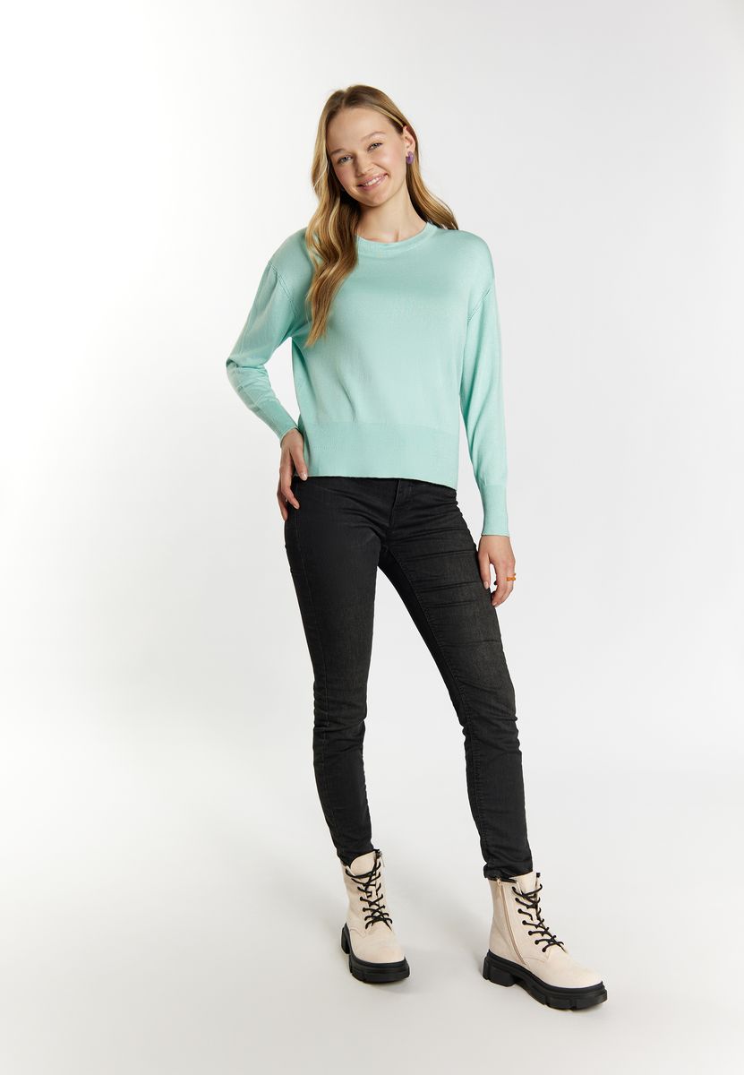 Weicher Kurzer Strickpullover