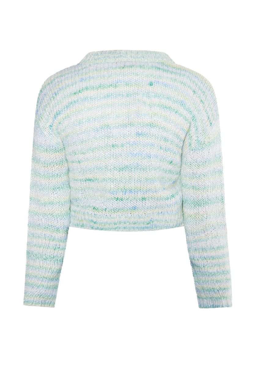 Kuscheliger gestreifter Cropped-Strickpullover