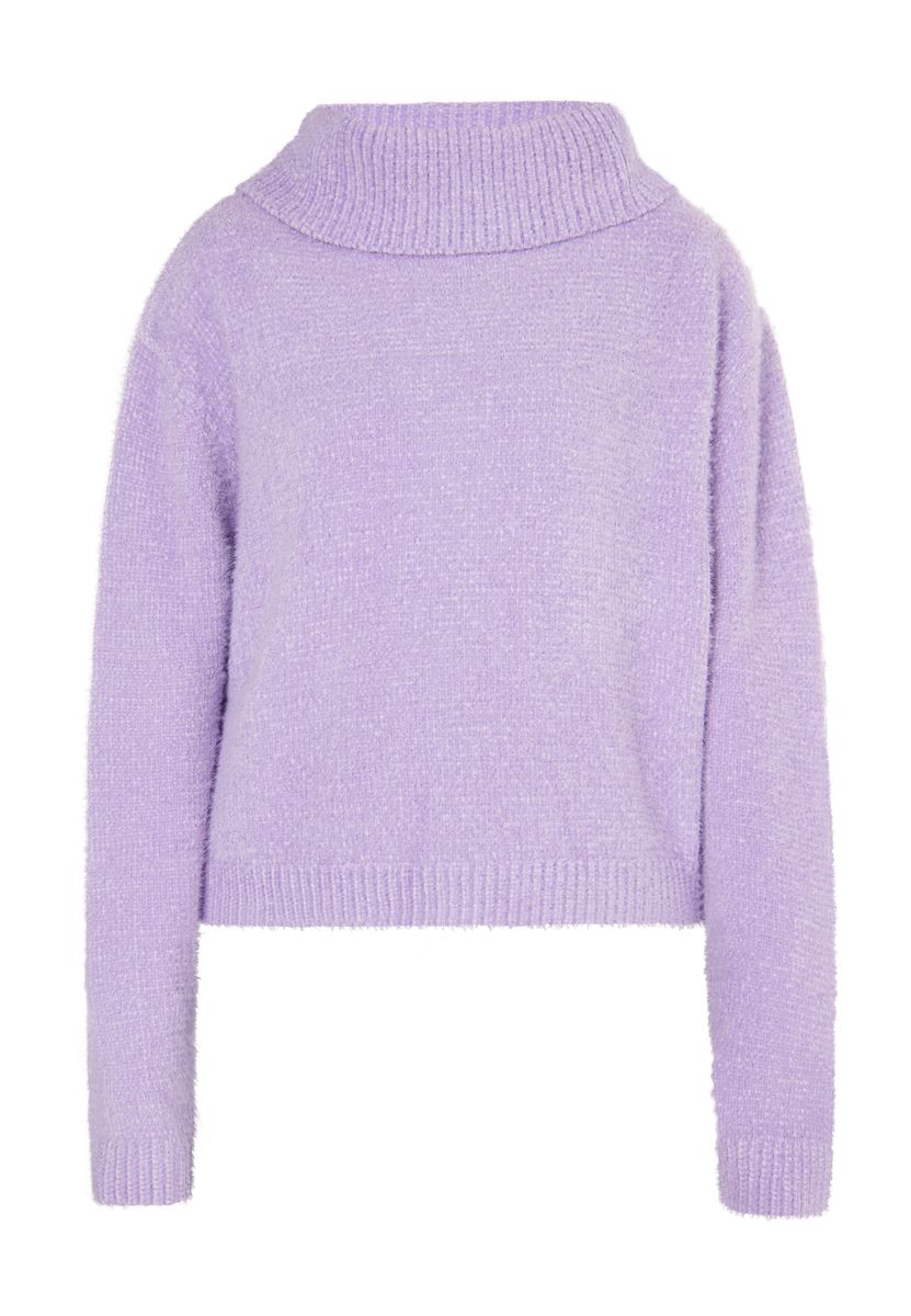 Weicher Chenille-Rollkragenpullover