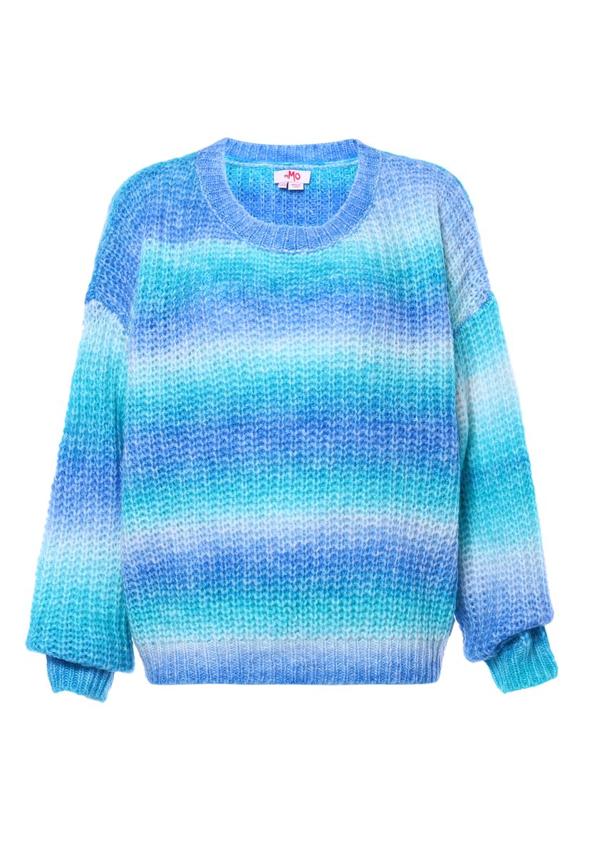 Grobstrickpullover mit Degradé-Farbverlauf