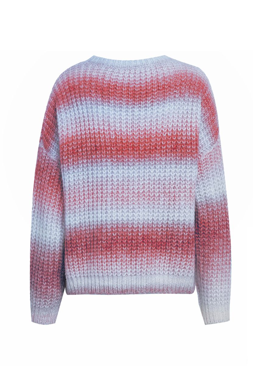 Oversize-Strickpullover mit Farbverlauf