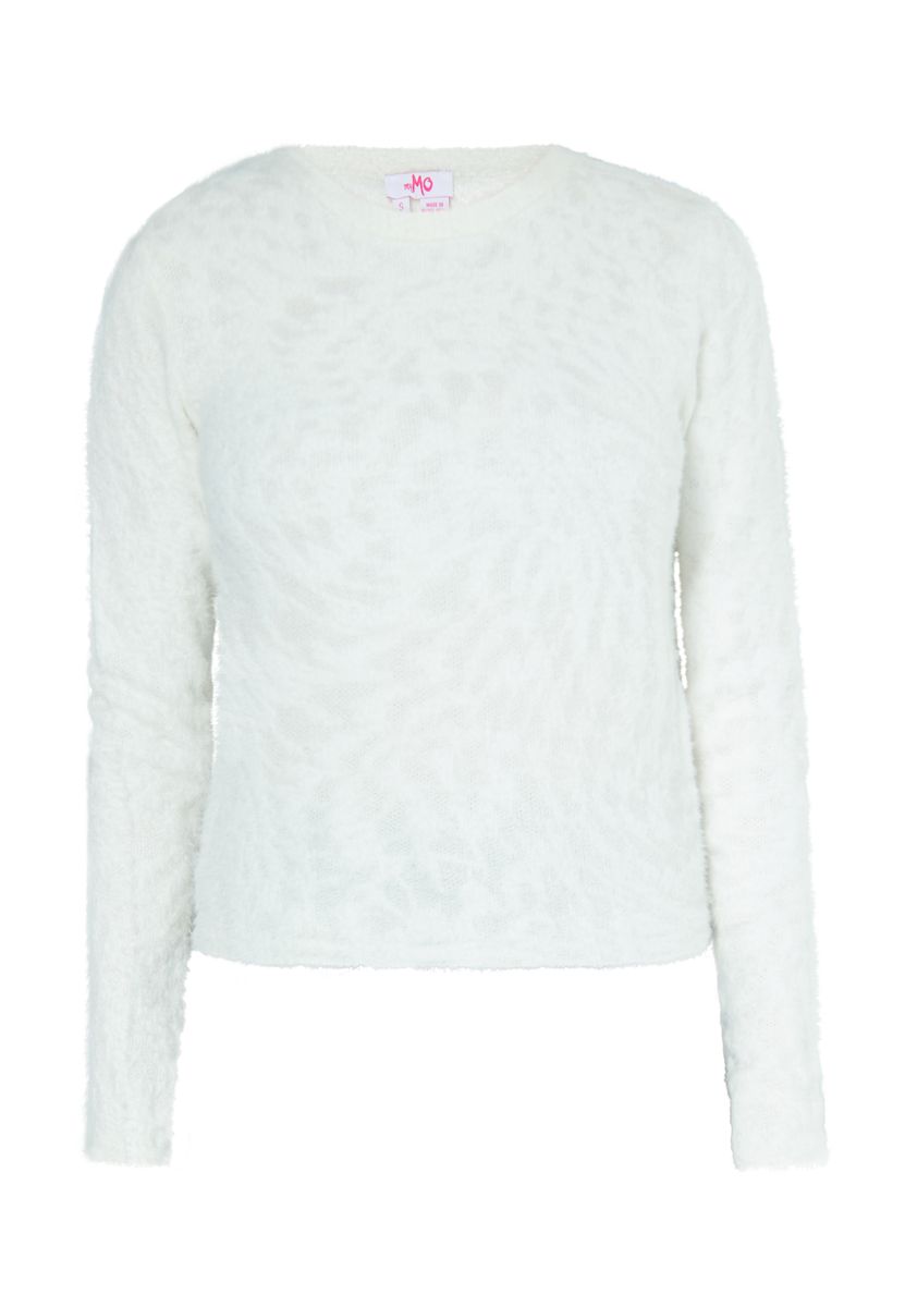 Dezenter Jacquard-Pullover mit Tiermuster