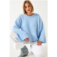 Oversized-Strickpullover mit flauschiger Textur